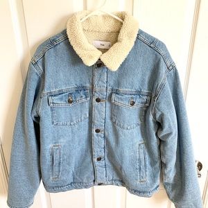 Denim fleece jacket